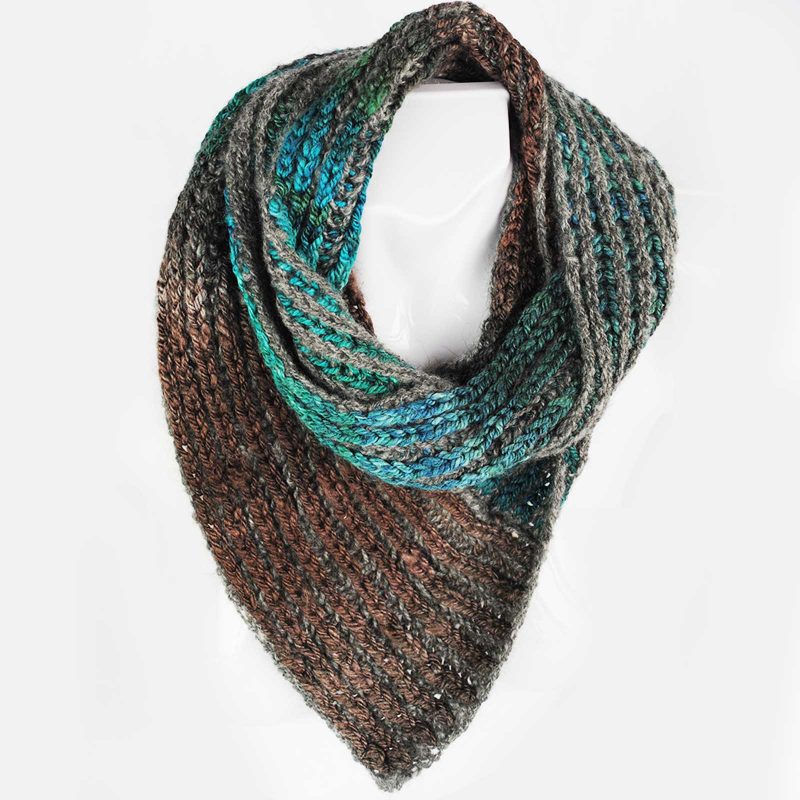 Rib scarf Natural grey